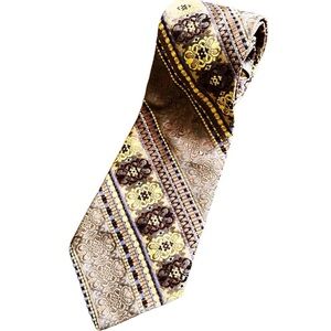 Vintage 60s 70s Ascot Chang Hong Kong Regal Baroque Fleur French Paisley Tie